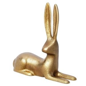 Threshold 5in Gold Metal Laying Bunny Figurine Home Decor Modern Minimalist